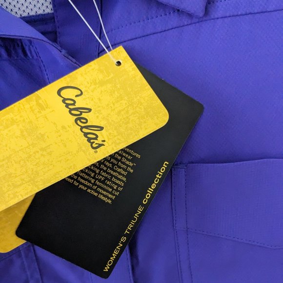 CABELA'S Triune Outdoor Shirt Women's L Active Performance Vented UPF Purple - Picture 12 of 14